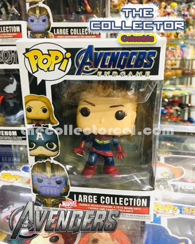 figura de colección de capitana marvel pop colombia